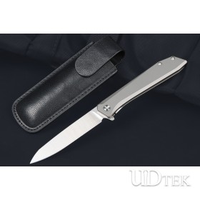 JJ028C D2 blade Titanium handle fast opening folding knife UD407672
